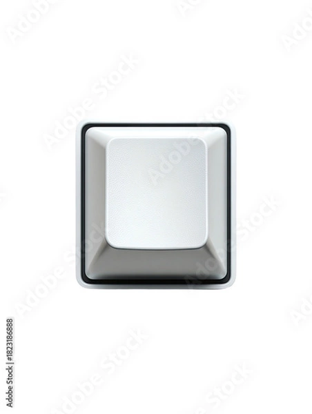 Obraz Solitary blank square keyboard key on a stark black background