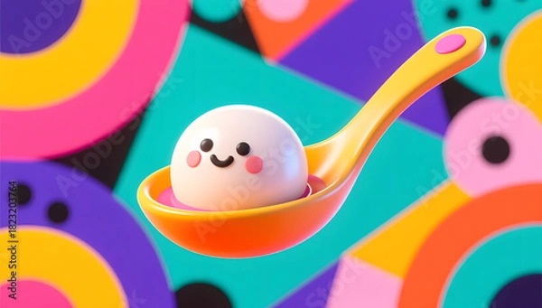 Obraz Geometric colorful creative tangyuan