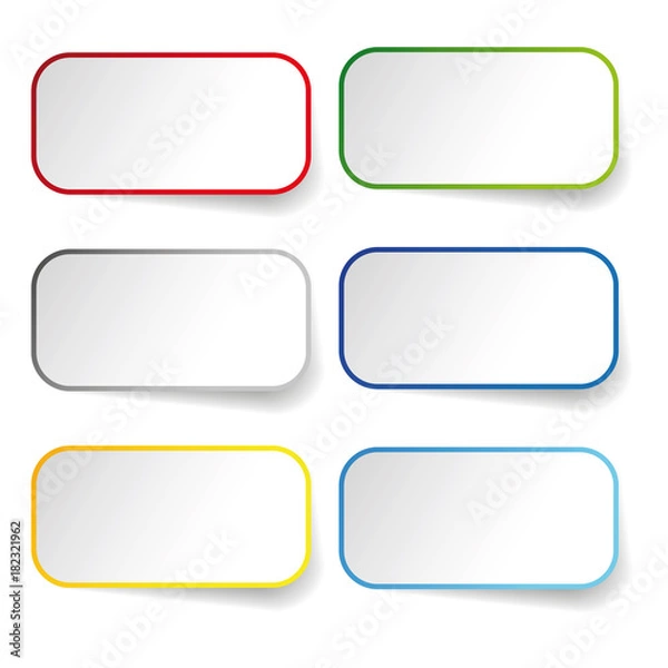 Fototapeta Empty label sticker set