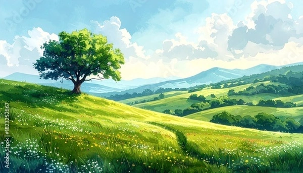 Obraz Illustrations nature réconfortantes