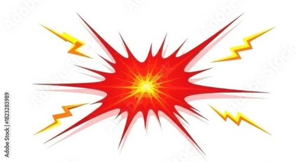 Obraz Vibrant Red Burst of Energy and Impact