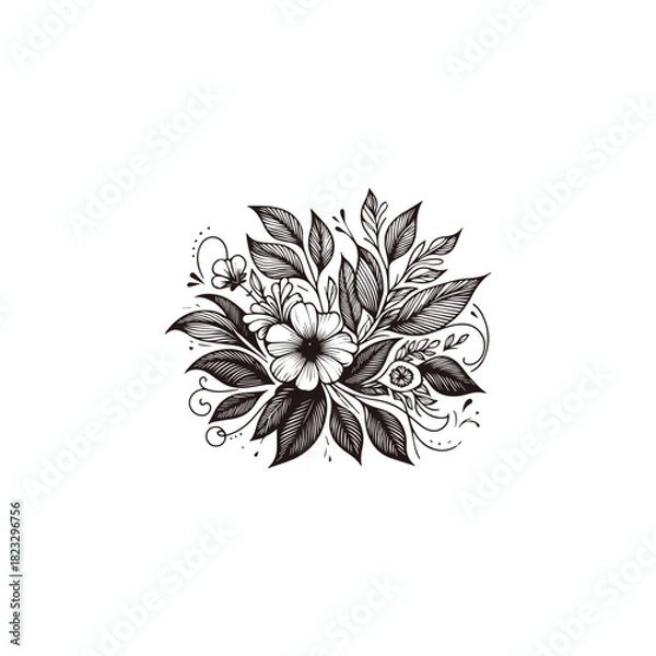 Obraz Flower logo vector icon illustration