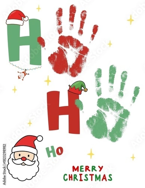 Obraz Christmas handprint 