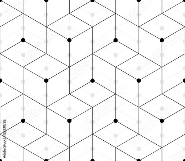 Fototapeta Seamless pattern of triangles and rhombuses