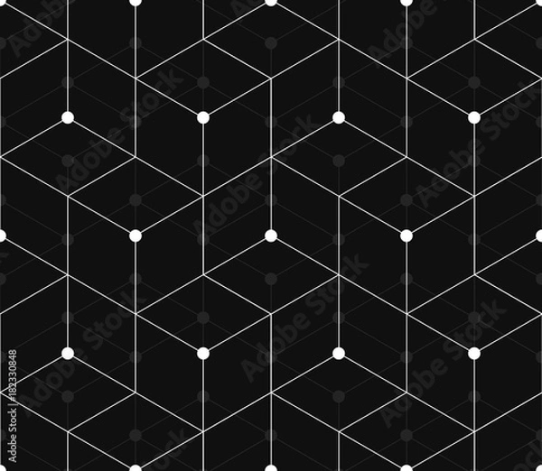 Fototapeta Seamless pattern of triangles and rhombuses