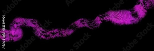 Fototapeta Pink abstract organic shapes, smooth neon patterns, ideal for technology branding, app backgrounds, modern wallpapers