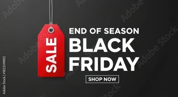 Obraz End of Season Black Friday Shopping Event Now