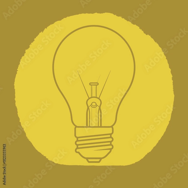 Obraz Light Bulb Idea Sketch Innovation & Creativity Illustration
