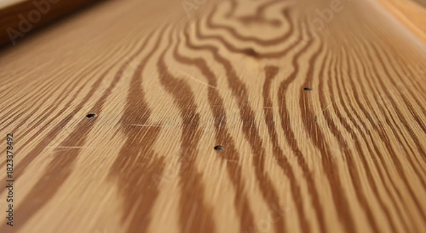 Fototapeta Close-up detail of natural light brown wooden surface with distinct grain pattern showcasing organic texture and material beauty background