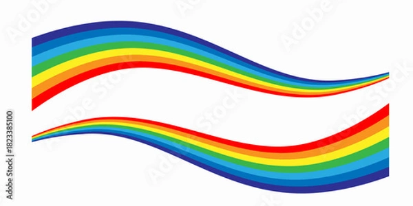 Obraz vibrant_rainbow_waves,colorful_flowing_lines,abstract_wavy_pattern,dynamic_gradient_background,fluid_ribbon_design,multicolored_curved_shapes