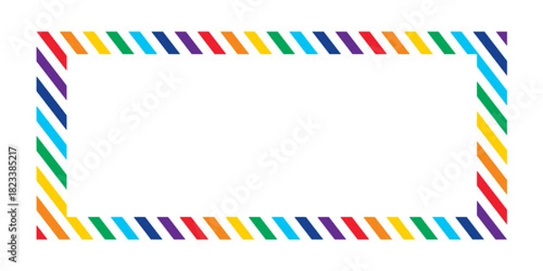 Obraz colorful stripes border frame, minimalist, modern, geometric, abstract, vibrant colors, digital art