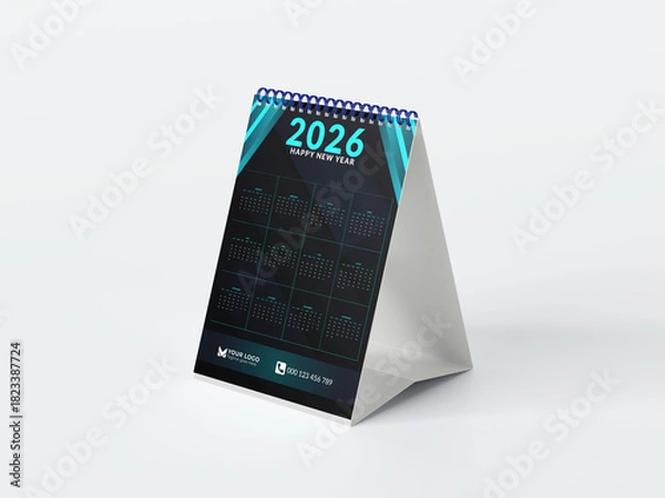 Obraz Simple editable vertical vector calendar design