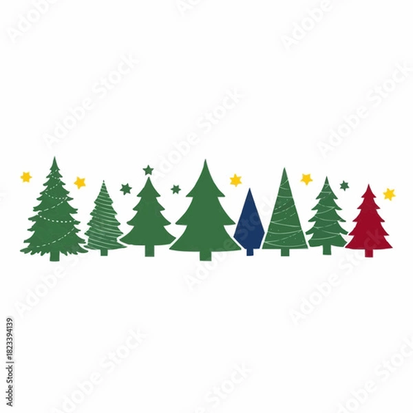 Fototapeta christmas tree with snow