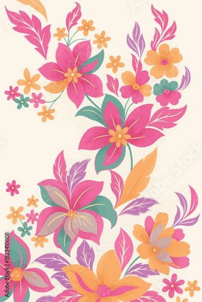 Fototapeta dezital printing saree and garment design for textile and dizital