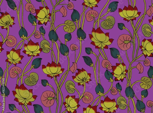 Fototapeta dezital printing saree and garment design for textile and dizital