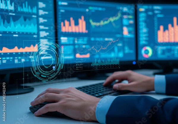 Obraz Analyzing Financial Data Trading, Investment, and Economic Strategy