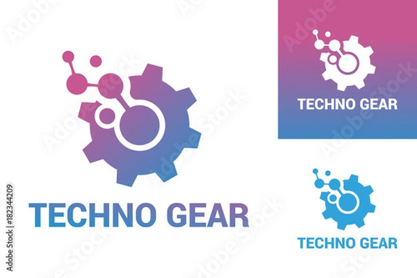 Obraz Techno Gear Logo Template Design