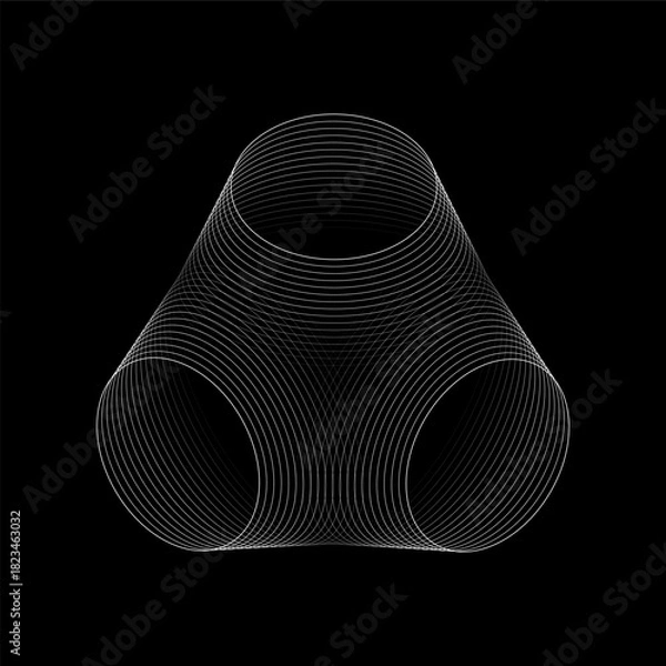 Fototapeta Triangle geometric wave conceptual abstract vector background