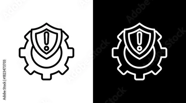 Fototapeta Risk Mitigation With Icon Set Design