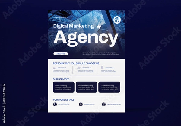 Obraz White Corporate Business Flyer Layout