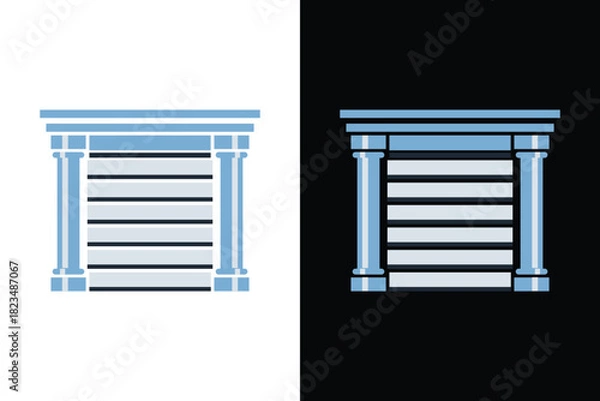 Obraz Minimalist Window Blinds Illustration