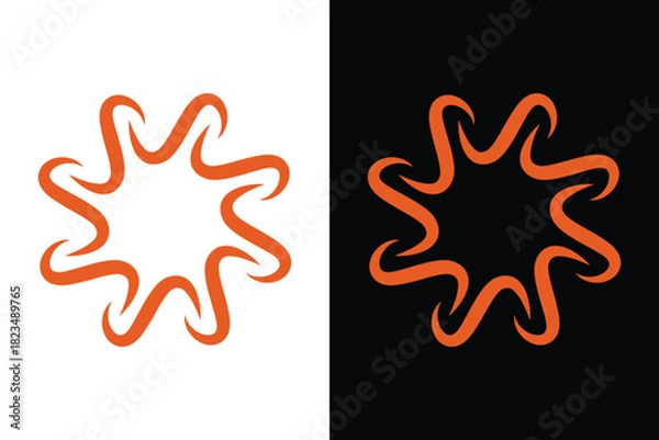 Obraz Abstract Orange Swirl Design Element Set