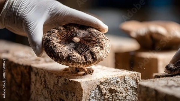 Fototapeta mushrooms on a tree stump