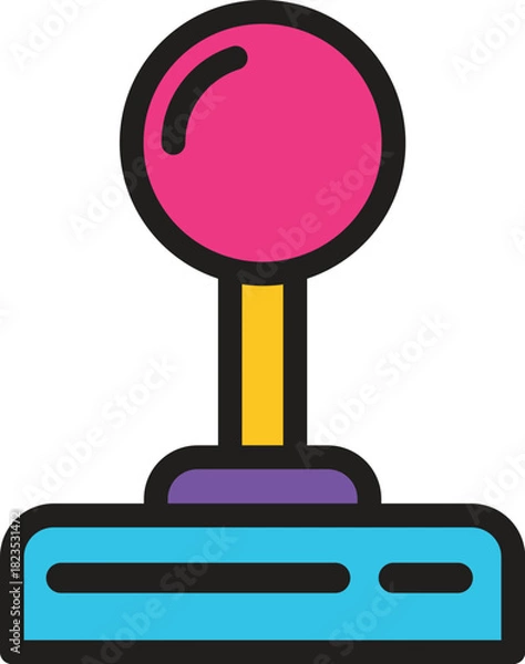 Fototapeta Colorful Joystick Icon for Gaming and Esports Design Projects