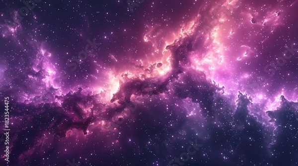 Obraz Vibrant Cosmic Nebula: A Spectacular Display of Celestial Beauty.