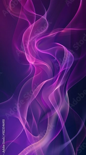 Obraz Abstract Purple Smoke Swirls on Dark Background Artistic Digital Design.