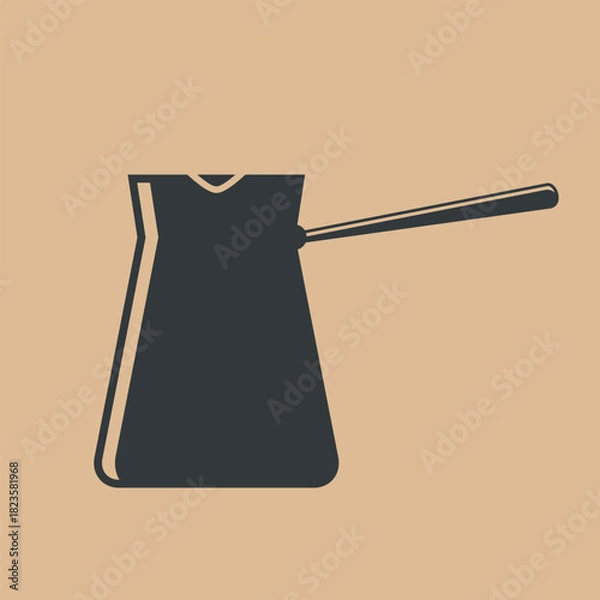 Fototapeta Turkish coffee maker or cezve icon. Vector illustration