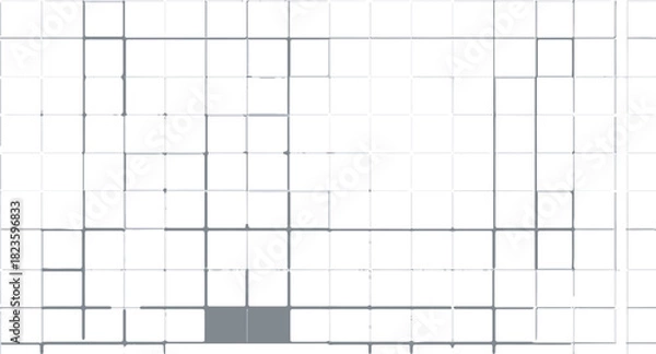 Fototapeta Minimalist white and gray geometric grid background for technology design template