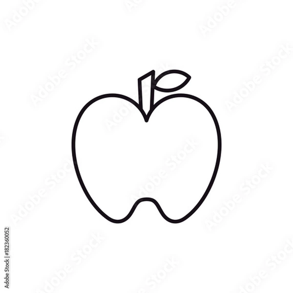 Obraz Apple icon fruit vector logo design logo illustration