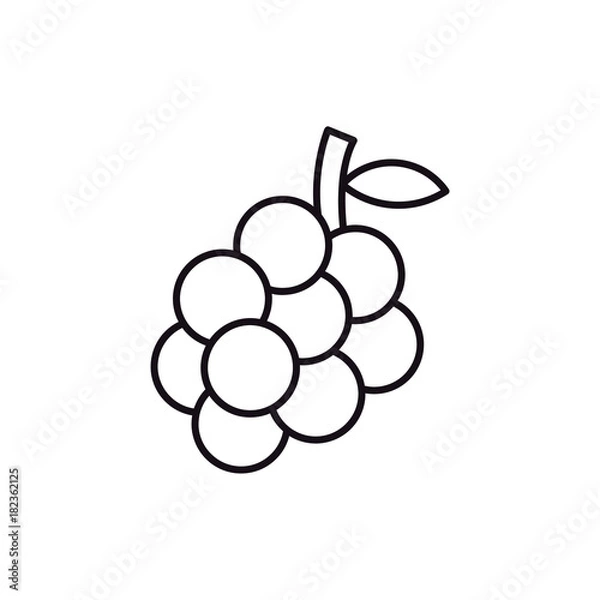 Obraz Wine icons fruit vector design logo illustration