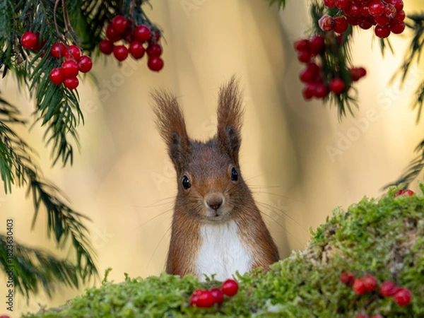 Fototapeta Eichhörnchen Weihnachtszeit