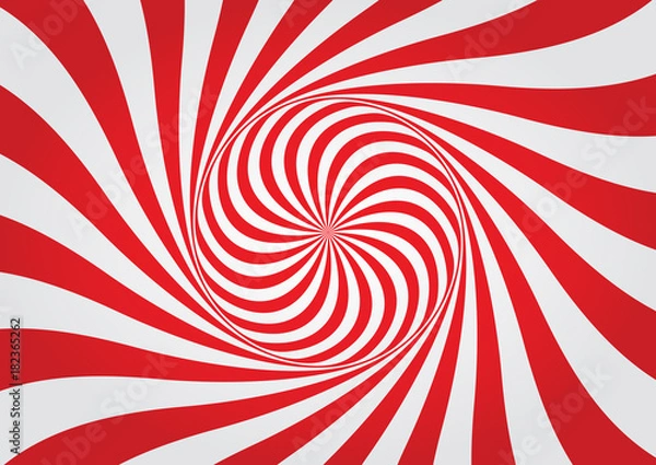 Fototapeta Abstract, red vortex, whirlpool background with twisted shapes