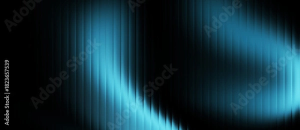 Fototapeta Ribbed glass texture blending from sea blue to light blue, creating a vibrant, high-energy look perfect for music covers or modern web design.