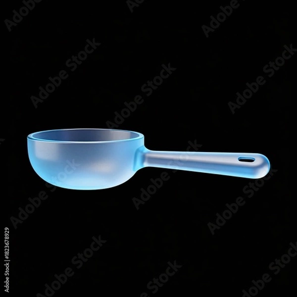 Obraz Blue transparent measuring spoon