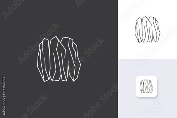 Obraz stone logo design vector template