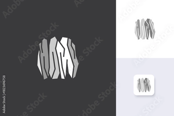 Obraz stone logo design vector template