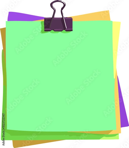 Obraz Note Sticky Icon Graphic Vector