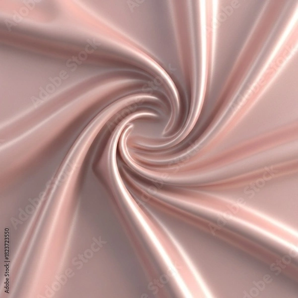 Fototapeta Soft Blush Pink Satin Glossy Surface Delicate Draping Elegant Luxury Fabric Texture Material