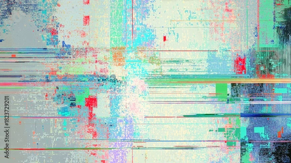 Obraz Cyber Glitch Pixel Noise Texture