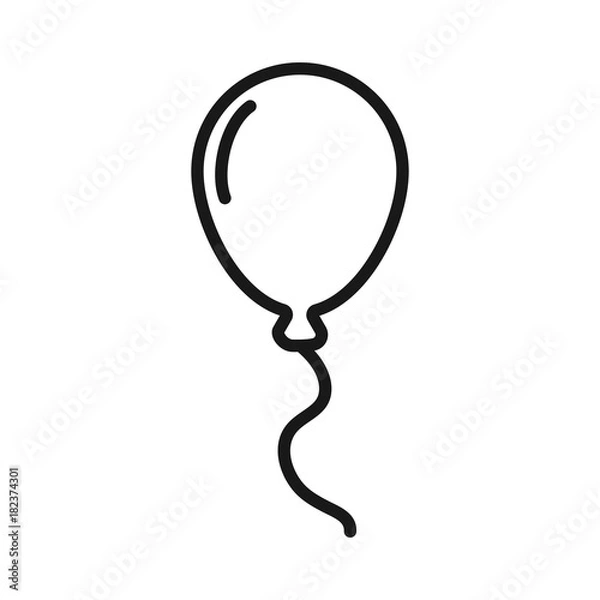 Obraz balloon, linear icon