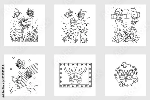 Obraz set of floral elements