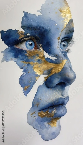 Obraz Abstract artistic painting of human face