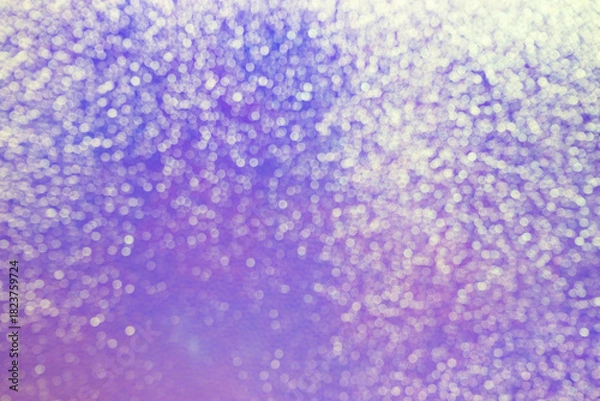 Fototapeta Purple background with soft bokeh lights creating dreamy and elegant atmosphere. Vibrant purple backdrop with shimmering bokeh effects for festive, romantic, holidays concepts.