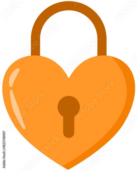 Fototapeta lock and heart