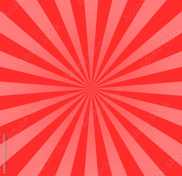 Fototapeta red sunburst background