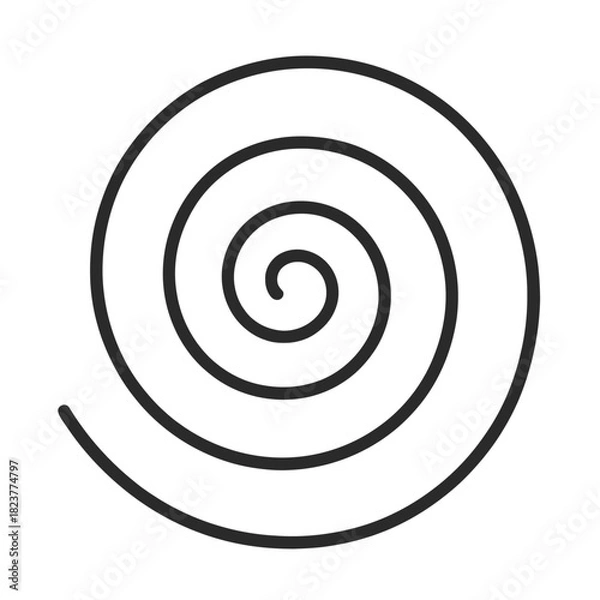 Fototapeta Monochromatic Dark Grey Spiral Pattern: A Modern Abstract Design with Subtle Debossed Effect, Perfect for Elegant Backgrounds, Digital Art, and Minimalist Aesthetic Concepts – Serene, Sophisticated